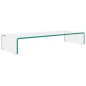 vidaXL TV-Tisch/Bildschirmerhöhung Glas Transparent 80x30x13 cm vidaXL TV-Tisch/Bildschirmerhöhung Glas Transparent 80x30x13 cm
