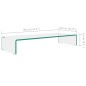 vidaXL TV-Tisch/Bildschirmerhöhung Glas Transparent 80x30x13 cm vidaXL TV-Tisch/Bildschirmerhöhung Glas Transparent 80x30x13 cm