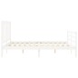 vidaXL Massivholzbett mit Kopfteil Weiß 160x200 cm vidaXL Massivholzbett mit Kopfteil Weiß 160x200 cm