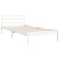 vidaXL Massivholzbett mit Kopfteil Weiß 90x200 cm vidaXL Massivholzbett mit Kopfteil Weiß 90x200 cm
