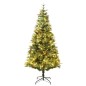 vidaXL Weihnachtsbaum mit LEDs & Kiefernzapfen Grün 225 cm PVC & PE vidaXL Weihnachtsbaum mit LEDs & Kiefernzapfen Grün 225 cm PVC & PE