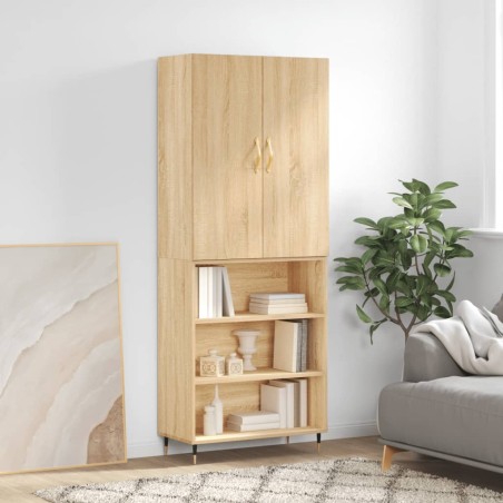 Highboard Sonoma-Eiche 69,5x34x180 cm Holzwerkstoff