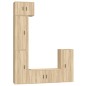 vidaXL 5-tlg. TV-Schrank-Set Sonoma-Eiche Holzwerkstoff vidaXL 5-tlg. TV-Schrank-Set Sonoma-Eiche Holzwerkstoff