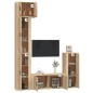 vidaXL 5-tlg. TV-Schrank-Set Sonoma-Eiche Holzwerkstoff vidaXL 5-tlg. TV-Schrank-Set Sonoma-Eiche Holzwerkstoff