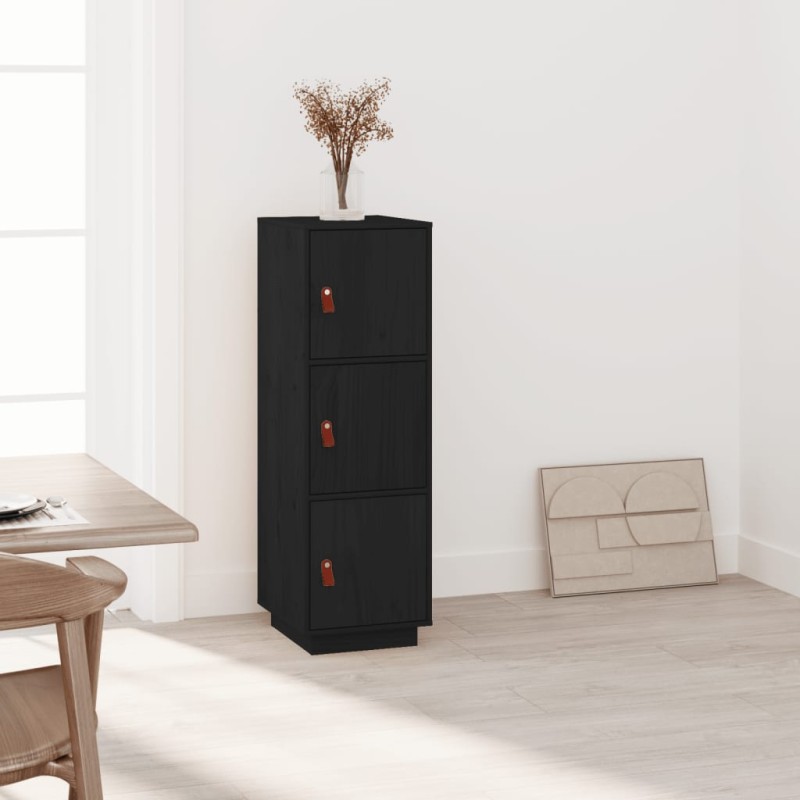 vidaXL Highboard Schwarz 34x40x108,5 cm Massivholz Kiefer vidaXL Highboard Schwarz 34x40x108,5 cm Massivholz Kiefer