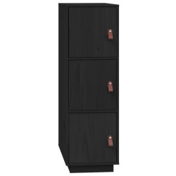 vidaXL Highboard Schwarz 34x40x108,5 cm Massivholz Kiefer