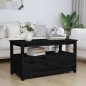 vidaXL Couchtisch Schwarz 102x49x55 cm Massivholz Kiefer vidaXL Couchtisch Schwarz 102x49x55 cm Massivholz Kiefer