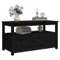 vidaXL Couchtisch Schwarz 102x49x55 cm Massivholz Kiefer vidaXL Couchtisch Schwarz 102x49x55 cm Massivholz Kiefer