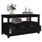 vidaXL Couchtisch Schwarz 102x49x55 cm Massivholz Kiefer vidaXL Couchtisch Schwarz 102x49x55 cm Massivholz Kiefer