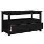 vidaXL Couchtisch Schwarz 102x49x55 cm Massivholz Kiefer vidaXL Couchtisch Schwarz 102x49x55 cm Massivholz Kiefer