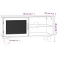 vidaXL TV-Schrank Schwarz 80x30x40 cm Massivholz Kiefer Natur-Rattan vidaXL TV-Schrank Schwarz 80x30x40 cm Massivholz Kiefer Natur-Rattan
