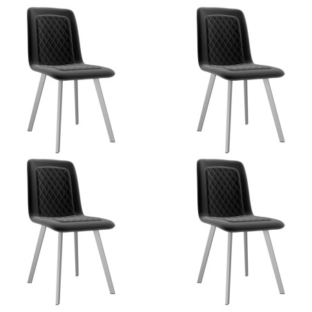 Esszimmerstühle 4 Stk. Schwarz Samt