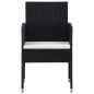 vidaXL 7-tlg. Garten-Essgruppe Schwarz Poly Rattan und Stahl vidaXL 7-tlg. Garten-Essgruppe Schwarz Poly Rattan und Stahl