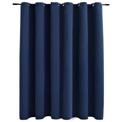 vidaXL Verdunkelungsvorhang mit Metallösen Blau 290 x 245 cm