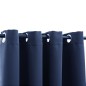 vidaXL Verdunkelungsvorhang mit Metallösen Blau 290 x 245 cm vidaXL Verdunkelungsvorhang mit Metallösen Blau 290 x 245 cm