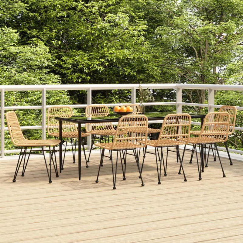 vidaXL 9-tlg. Garten-Essgruppe Poly Rattan vidaXL 9-tlg. Garten-Essgruppe Poly Rattan