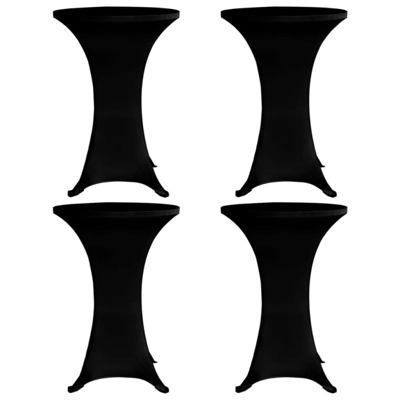 Stehtischhussen 4 Stk. Ø 80 cm Schwarz Stretch Stehtischhussen 4 Stk. Ø 80 cm Schwarz Stretch
