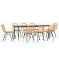 vidaXL 9-tlg. Garten-Essgruppe Poly Rattan vidaXL 9-tlg. Garten-Essgruppe Poly Rattan