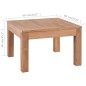 vidaXL Couchtisch Teakholz Massiv mit Natürlichem Finish 60x60x40 cm vidaXL Couchtisch Teakholz Massiv mit Natürlichem Finish 60x60x40 cm