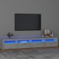 vidaXL TV-Schrank mit LED-Leuchten Betongrau 240x35x40 cm vidaXL TV-Schrank mit LED-Leuchten Betongrau 240x35x40 cm