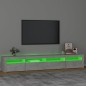 vidaXL TV-Schrank mit LED-Leuchten Betongrau 240x35x40 cm vidaXL TV-Schrank mit LED-Leuchten Betongrau 240x35x40 cm