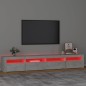 vidaXL TV-Schrank mit LED-Leuchten Betongrau 240x35x40 cm vidaXL TV-Schrank mit LED-Leuchten Betongrau 240x35x40 cm