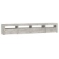 vidaXL TV-Schrank mit LED-Leuchten Betongrau 240x35x40 cm vidaXL TV-Schrank mit LED-Leuchten Betongrau 240x35x40 cm