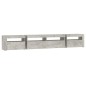 vidaXL TV-Schrank mit LED-Leuchten Betongrau 240x35x40 cm vidaXL TV-Schrank mit LED-Leuchten Betongrau 240x35x40 cm