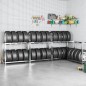 vidaXL Reifenregale mit 2 Böden 4 Stk. Silbern 110x40x110 cm Stahl vidaXL Reifenregale mit 2 Böden 4 Stk. Silbern 110x40x110 cm Stahl