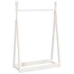 vidaXL Kleiderständer Weiß 100x45x150 cm Massivholz Kiefer