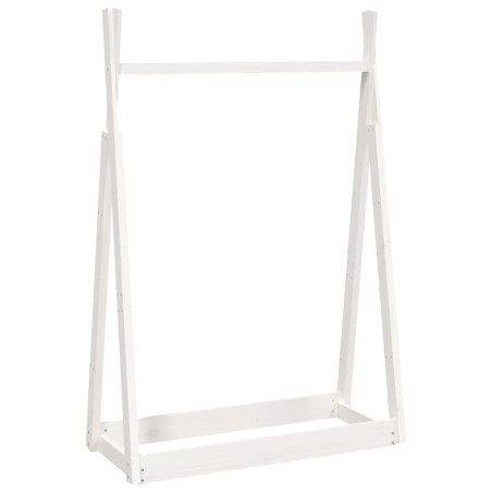 vidaXL Kleiderständer Weiß 100x45x150 cm Massivholz Kiefer