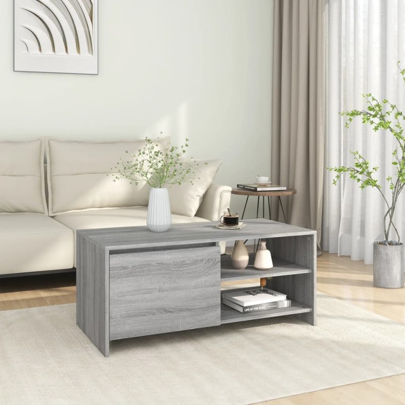 vidaXL Couchtisch Grau Sonoma 102x50x45 cm Holzwerkstoff vidaXL Couchtisch Grau Sonoma 102x50x45 cm Holzwerkstoff