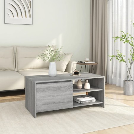 vidaXL Couchtisch Grau Sonoma 102x50x45 cm Holzwerkstoff