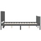 vidaXL Massivholzbett mit Kopfteil Grau 120x200 cm vidaXL Massivholzbett mit Kopfteil Grau 120x200 cm