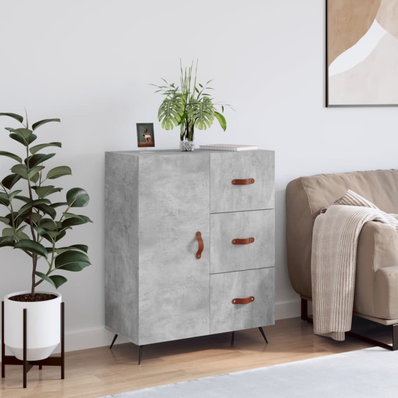 vidaXL Sideboard Betongrau 69,5x34x90 cm Holzwerkstoff vidaXL Sideboard Betongrau 69,5x34x90 cm Holzwerkstoff