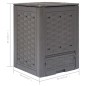 Gartenkomposter 3 Stk. Braun 60x60x83cm 900 L Kunststoff Rattan Gartenkomposter 3 Stk. Braun 60x60x83cm 900 L Kunststoff Rattan