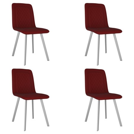 Esszimmerstühle 4 Stk. Rot Samt