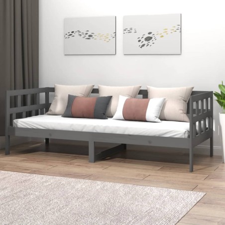 vidaXL Tagesbett Grau Massivholz Kiefer 80x200 cm