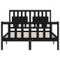 vidaXL Massivholzbett mit Kopfteil Schwarz 140x190 cm vidaXL Massivholzbett mit Kopfteil Schwarz 140x190 cm