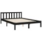 vidaXL Massivholzbett mit Kopfteil Schwarz 140x190 cm vidaXL Massivholzbett mit Kopfteil Schwarz 140x190 cm