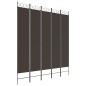 vidaXL 5-tlg. Paravent Braun 200x220 cm Stoff vidaXL 5-tlg. Paravent Braun 200x220 cm Stoff