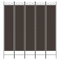 vidaXL 5-tlg. Paravent Braun 200x220 cm Stoff vidaXL 5-tlg. Paravent Braun 200x220 cm Stoff