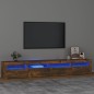 vidaXL TV-Schrank mit LED-Leuchten Räuchereiche 240x35x40 cm vidaXL TV-Schrank mit LED-Leuchten Räuchereiche 240x35x40 cm