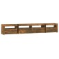 vidaXL TV-Schrank mit LED-Leuchten Räuchereiche 240x35x40 cm vidaXL TV-Schrank mit LED-Leuchten Räuchereiche 240x35x40 cm