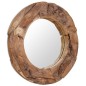vidaXL Dekorativer Spiegel Teak 80 cm Rund vidaXL Dekorativer Spiegel Teak 80 cm Rund