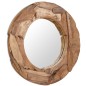 vidaXL Dekorativer Spiegel Teak 80 cm Rund vidaXL Dekorativer Spiegel Teak 80 cm Rund