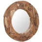 vidaXL Dekorativer Spiegel Teak 80 cm Rund vidaXL Dekorativer Spiegel Teak 80 cm Rund