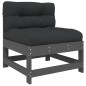 vidaXL 4-tlg. Garten-Lounge-Set mit Kissen Grau Massivholz vidaXL 4-tlg. Garten-Lounge-Set mit Kissen Grau Massivholz