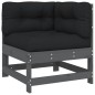 vidaXL 4-tlg. Garten-Lounge-Set mit Kissen Grau Massivholz vidaXL 4-tlg. Garten-Lounge-Set mit Kissen Grau Massivholz