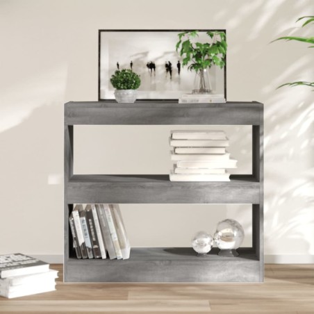 vidaXL Bücherregal/Raumteiler Grau Sonoma 80x30x72 cm